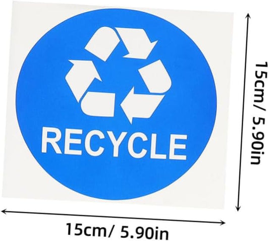 TEHAUX 8pcs Garbage Bin Sticker Waste Sorting Recycling Labels PVC Trash Can - Image 2