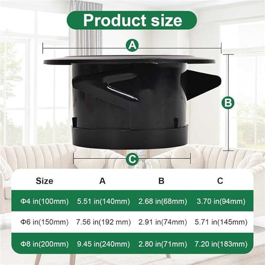 Soffit Vents 4 Inch, Round Exhaust Air Vent Cover - Image 2