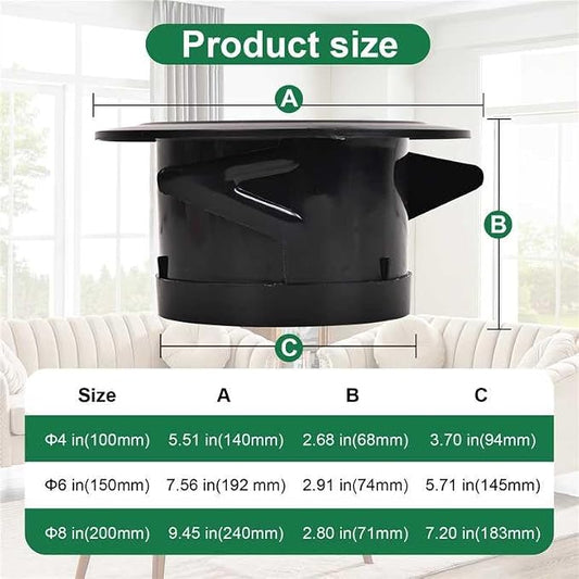 Soffit Vents 4 Inch, Round Exhaust Air Vent Cover - Image 2