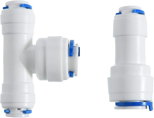 3/8-inch x 1/4-inch 6 pcs T and 6 pcs I Tube Quick Push in Connector - Image 2