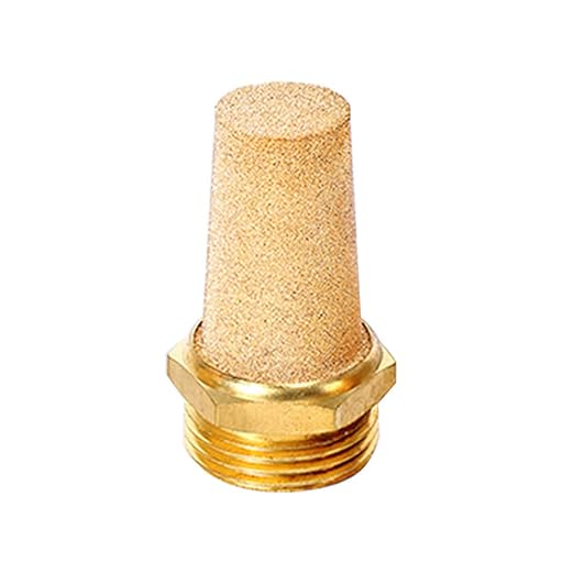 Beduan 3 Pcs Pneumatic Brass Exhaust Muffler Filter, 3/8" Male Thread Hex - Image 5