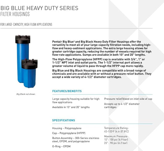 Pentair Pentek 150234 Big Blue Filter Housing - Image 2