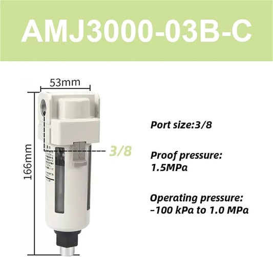 1pc Vacuum Water Droplet Separator Vacuum Pipeline Filter Negative Pressure - Image 2