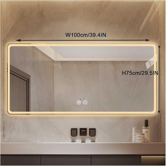 Bathroom Mirror with LED Lights,Smart Illuminated LED Bathroom - Image 2