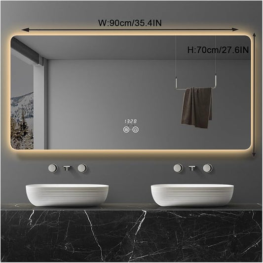 Illuminated LED Bathroom Mirror,Smart Lighted Bathroom Mirror - Image 2