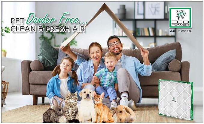 20x20x1 ECO POWER Air Filter MERV 10, Pleated HVAC AC Furnace Air Filters - Image 8