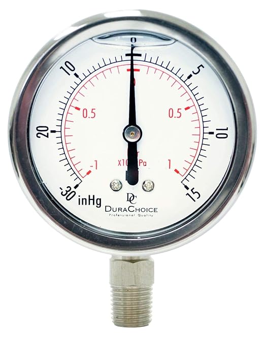 2-1/2" Oil Filled Vacuum Pressure Gauge - Image 2