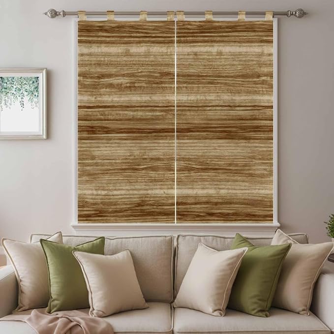 Vintage Western Bathroom Curtains 63 Inch Length, Window Curtains Tab Top - Image 9