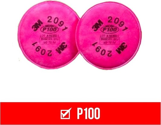 3M P100 Performance Filter 2091, 2 Pairs, Use - Image 2