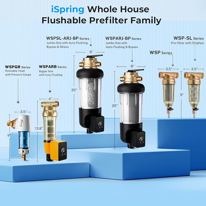 iSpring WSP-100SL Reusable Whole House Spin Down Sediment Water Filter - Image 8
