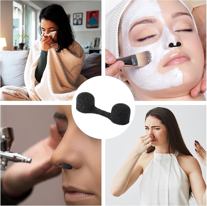 200 Pieces Nose Plug Filter Disposable Nose Dust Filters Bulk Sponge Nostril - Image 7