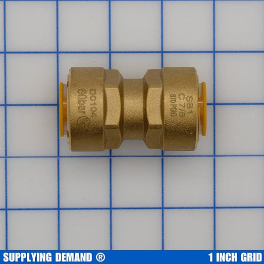 Supplying Demand SB1 7/8 Inch Quick Connect HVAC Brass Coupler Fitting - Image 2