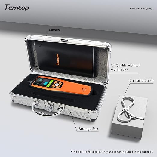 Temtop Air Quality Monitor CO2 Detector Professional Carbon Dioxide PM2.5 PM10 - Image 9