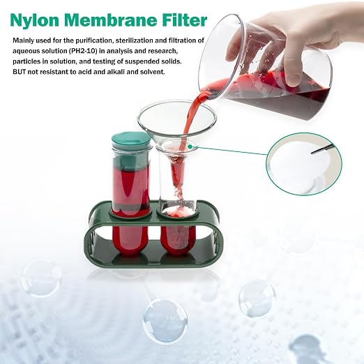 Xin Tester 100 Pieces Nylon Disc Membrane Filters, 50 mm Diameter, 10µm Pore - Image 2