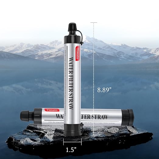 4 Pack Timain 4-Stage Filtration, High Flow Rate Water Filter Straws, Water - Image 2