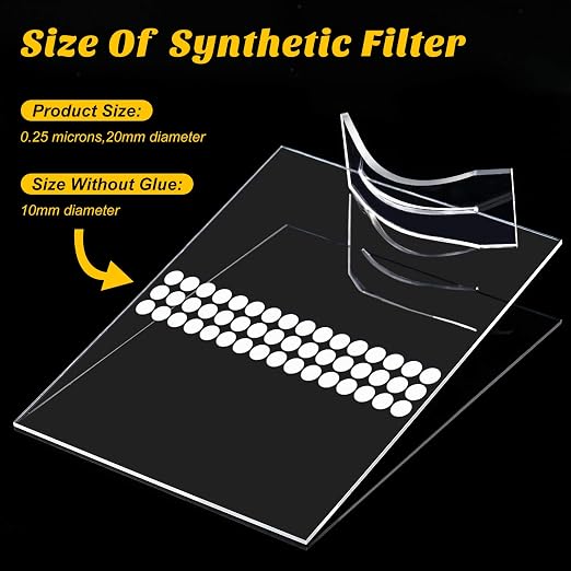 Zonon 384 Pieces Synthetic Filter Paper Stickers 20 mm 0.25 µm Filter Disc - Image 2
