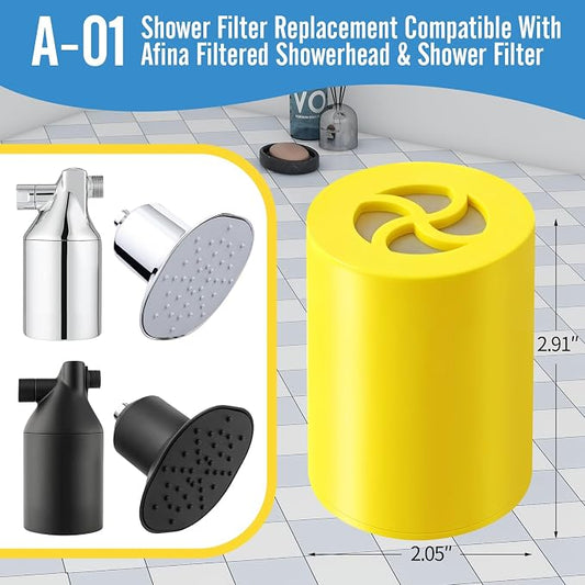 DerBlue 4PCS A-01 Multi-Stage shower head filter replacement Compatible - Image 2
