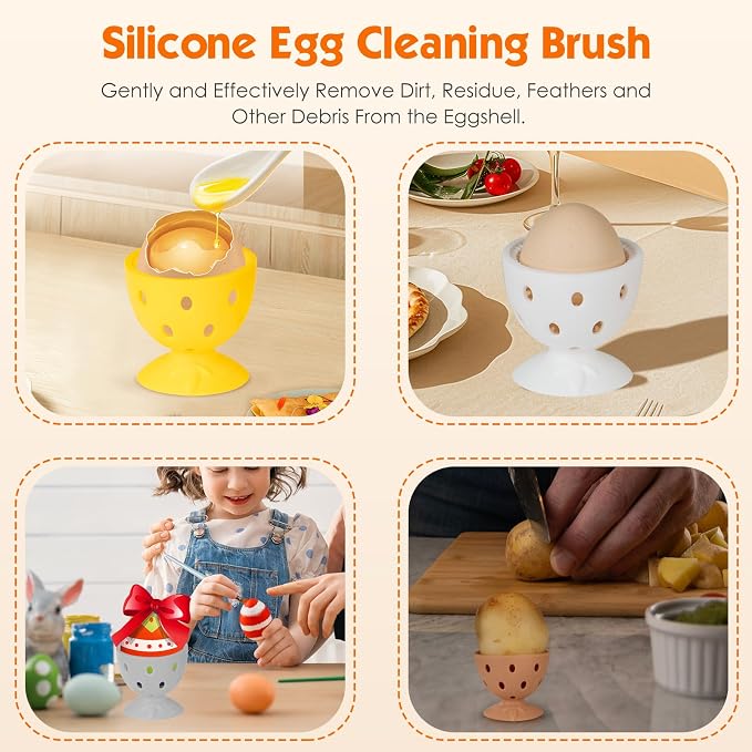 Egg Washer for Fresh Eggs, Silicone Egg Brush Cleaner, Egg Cleaner Scrubber for - Image 7