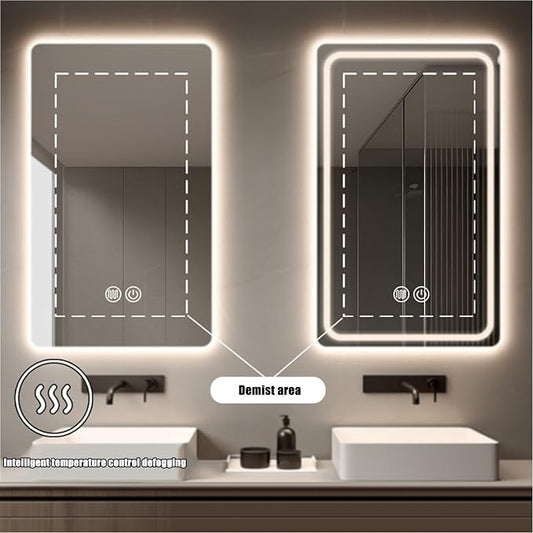 Illuminated 3 Colour LED Bathroom Mirror, Bathroom Light Mirror - Image 2