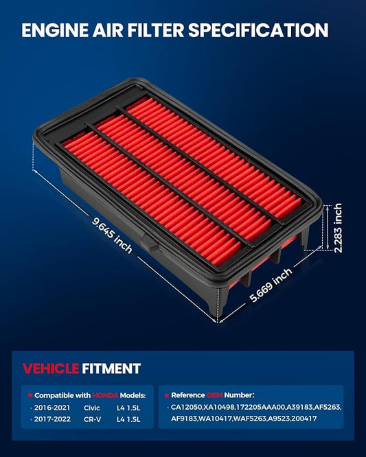 KAX Premium Engine Air Filter, GAF068 Replacement - Image 2