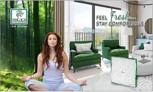 20x20x1 ECO POWER Air Filter MERV 10, Pleated HVAC AC Furnace Air Filters - Image 2