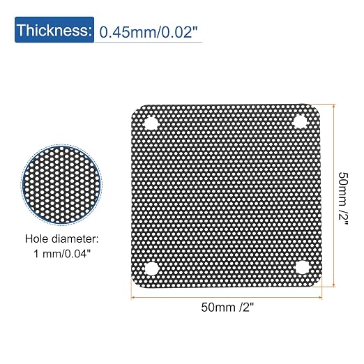 MECCANIXITY 20PCS PC Dust Filter, 50mmx50mm PVC Computer Case Cooler Dustproof - Image 2