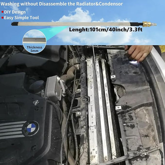 Lucstar Radiator Cleaning Wand & Car A/C Condenser Cleaner, Engine Cabin Air - Image 2
