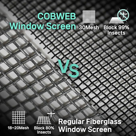Premium Window Screen DIY KIT 39" 51" Blocks Rain, Pet Scratch, Fine Dust 99% - Image 2
