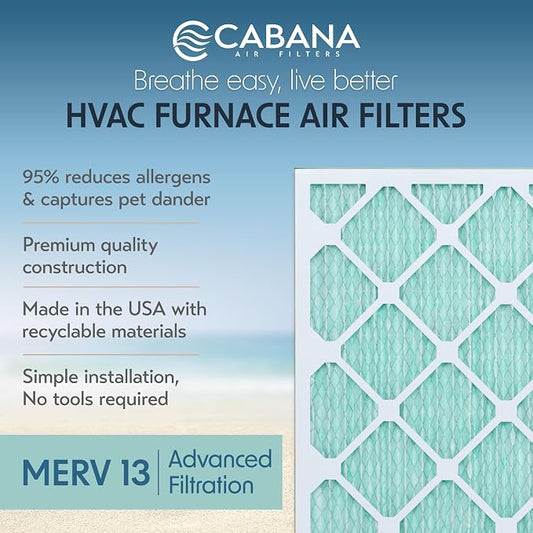 Cabana Filters 6-Pack 20x24x1 MERV 13 AC Furnace Air Filter - Image 2