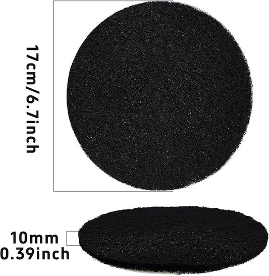 6PCS 6.7” Round Compost Bin Charcoal Filters, 0.4” Thick Activated Carbon - Image 2