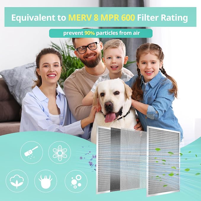 20x25x1 Electrostatic Air Filter, Washable & Reusable Aluminum AC/HVAC Furnace - Image 7