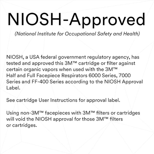 3M P100 Respirator Cartridge/Filter 60923, 1 Pair, NIOSH Approved, Helps - Image 2