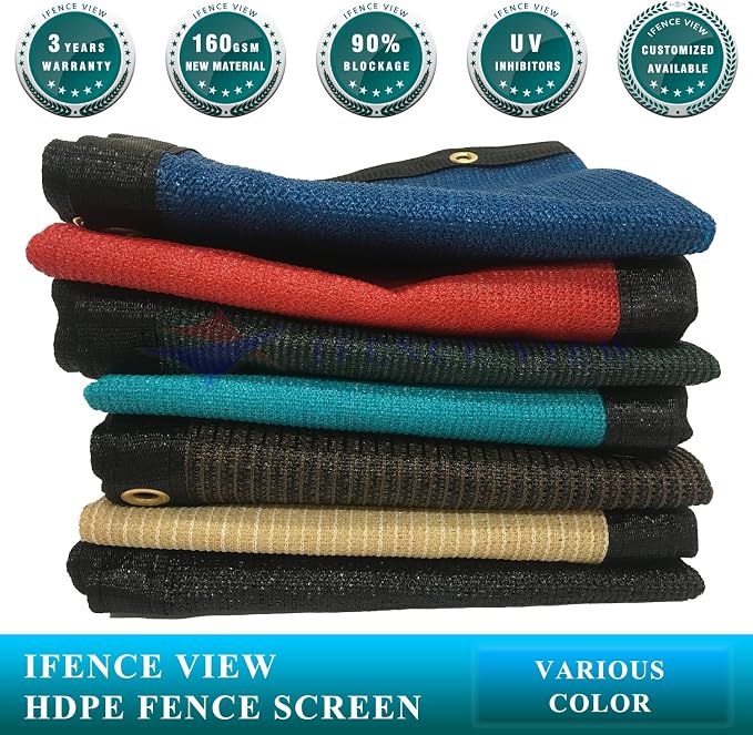 Ifenceview 6'x3' to 6'x50' Brown Shade Cloth/Fence Privacy Screen Fabric Mesh - Image 7
