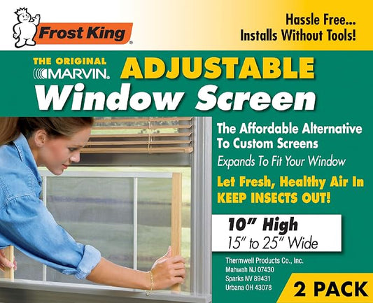 Frost King 2AWS1025 WB Marvin Adjustable Window Screen, 10in High x Fits - Image 2