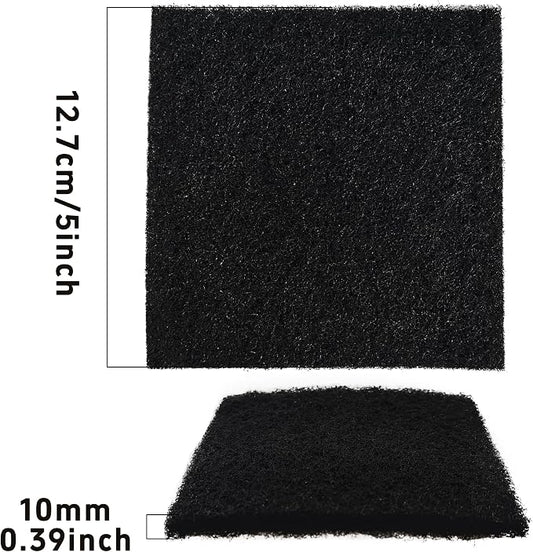 6PCS 5” Square Compost Bin Charcoal Filters, 0.4” Thick Activated Carbon Filters - Image 2