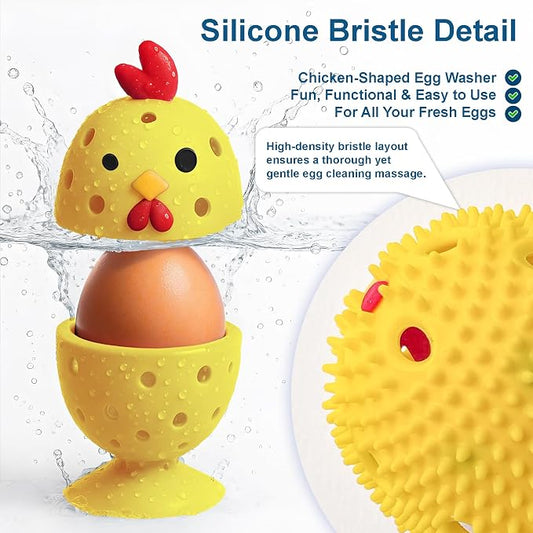 Egg Washer for Fresh Eggs, Egg Scrubber for Fresh Eggs, 2 Reusable Silicone - Image 2