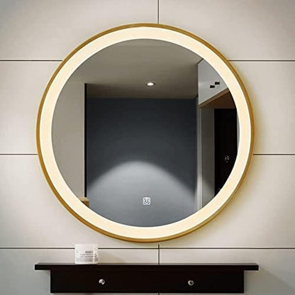 Bathroom Mirror Round Illuminated LED Light Bathroom Mirror, Wall Mounted Mirror - Image 2