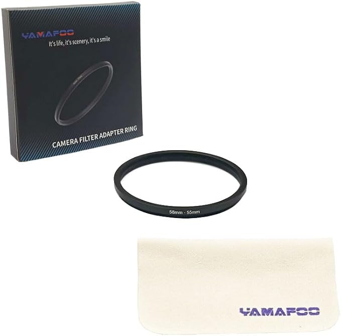YAMAFOO 58mm to 55mm Step-Up Ring/Step Down Rings Filter Adapter - Image 2