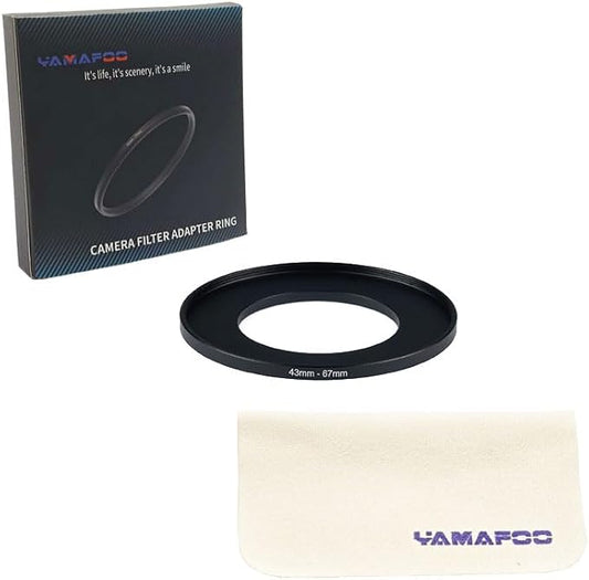 YAMAFOO 43mm to 67mm Step-Up Ring/Step Down Rings Filter Adapter - Image 2