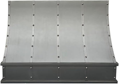 CT Copper Tailor Sloped Copper Vent Hood Island Mount, 1150 CFM Exhaust Fan by CTCopperTailor