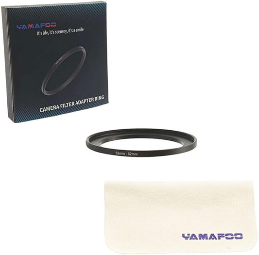 YAMAFOO 52mm to 62mm Step-Up Ring/Step Down Rings Filter Adapter - Image 2