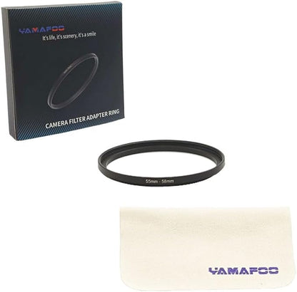 YAMAFOO 55mm to 58mm Step-Up Ring/Step Down Rings Filter Adapter - Image 2