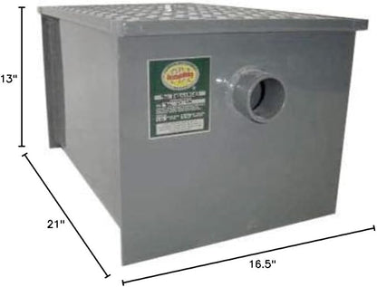 Commercial Grease Trap Interceptor – Heavy Duty Carbon Steel 20 LB Grease Trap - Image 5