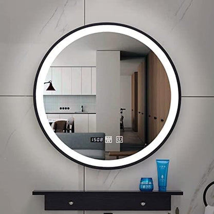 Bathroom Mirror Round Illuminated LED Light Bathroom Mirror, Wall Mounted Mirror - Image 5