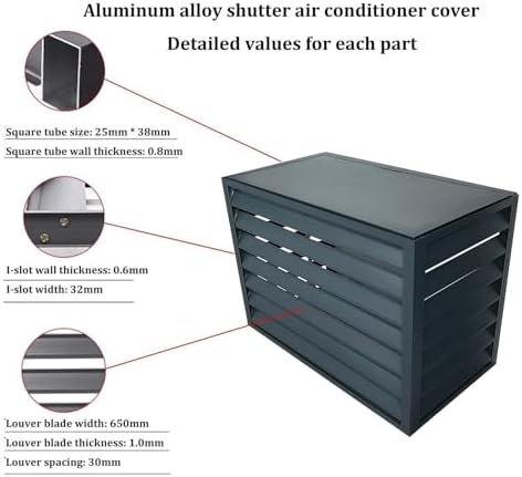 Outdoor Air Conditioner Cover Aluminum Decorative Fence Privacy Screen - Image 4