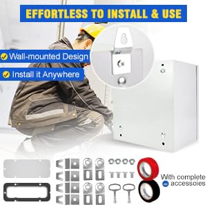 Outdoor Electrical Box, Steel Junction Box 24X16X10'', NEMA 4X Electrical - Image 6