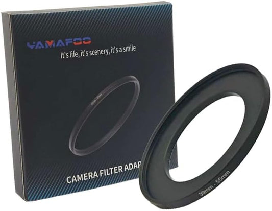 YAMAFOO 39mm to 55mm Step-Up Ring/Step Down Rings Filter Adapter by YAMAFOO