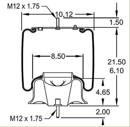 2 PCS TORQUE Air Spring Bag for Volvo Trucks Replacement For Firestone 8468 - Image 3