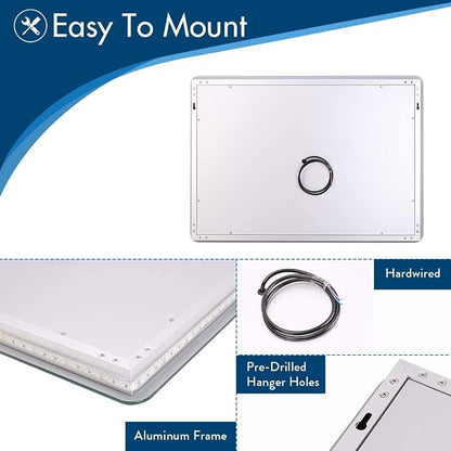 Illuminated LED Bathroom Mirror, Wall Mounted Backlit Makeup Vanity Mirror - Image 7