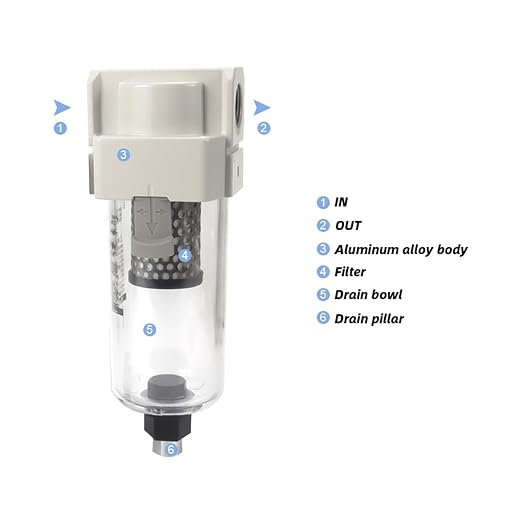 1pc Vacuum Water Droplet Separator Vacuum Pipeline Filter Negative Pressure - Image 2